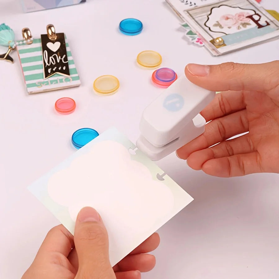 1pc Mushroom Shaped Mini Hole Puncher,Portable multi-purposeHole Puncher,Hand Paper Punch For Scrapbooking Border Scrapbooking