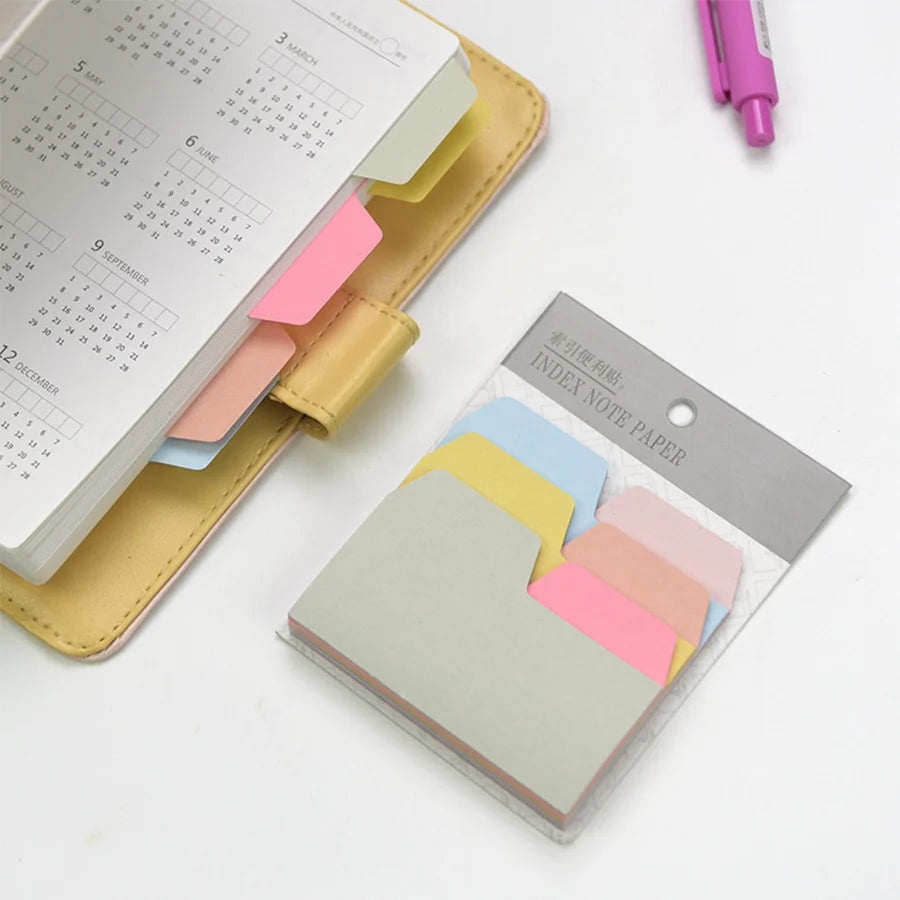 6 -Color Index School Product Paper Tabs Rule Divider Notes Dark Grey Trendy Office Supplies Self
